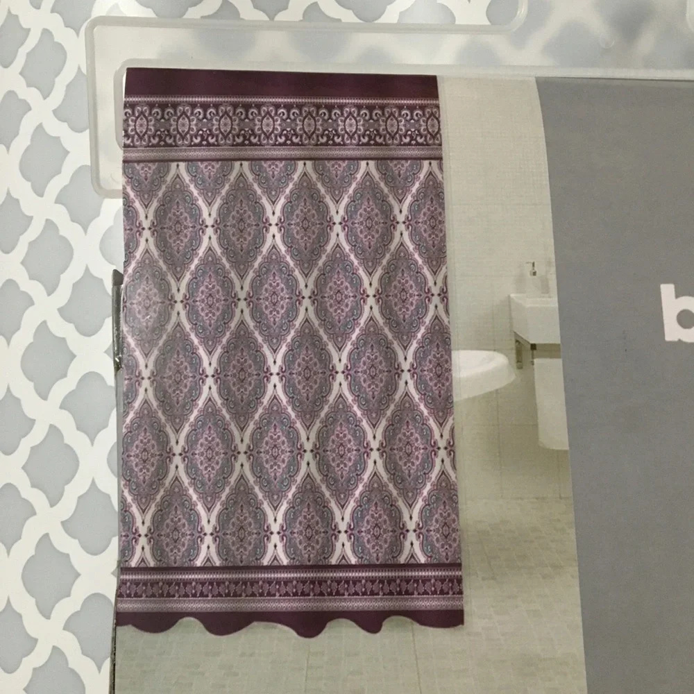 Purple Floral Pastels shower curtain set